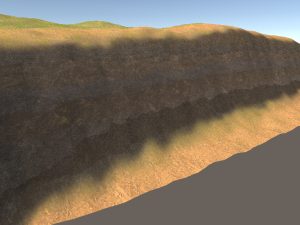 Claim showing geological strata